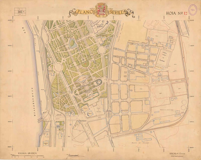 Plano 1 de la Zona del Ensanche de Sevilla