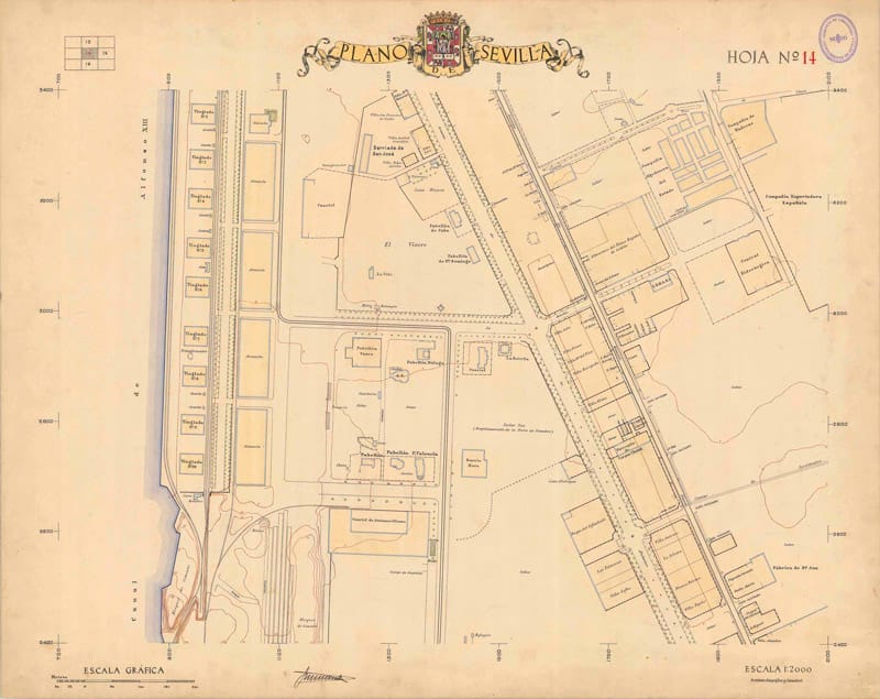 Plano 2 de la Zona del Ensanche de Sevilla