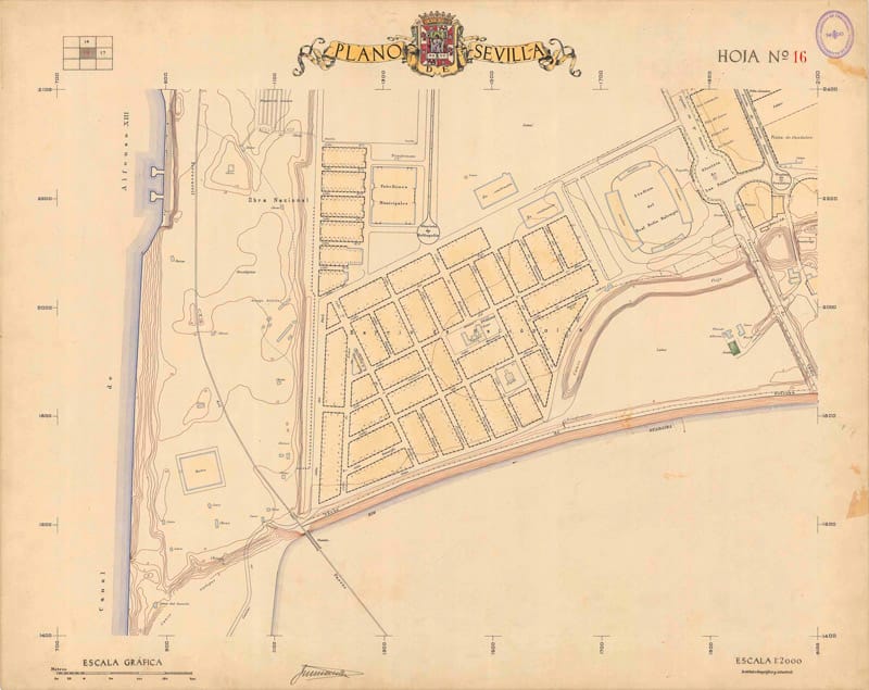 Plano 3 de la Zona del Ensanche de Sevilla